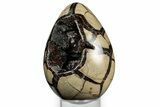 Septarian Dragon Egg Geode - Sparkly Black Crystals #348453-1